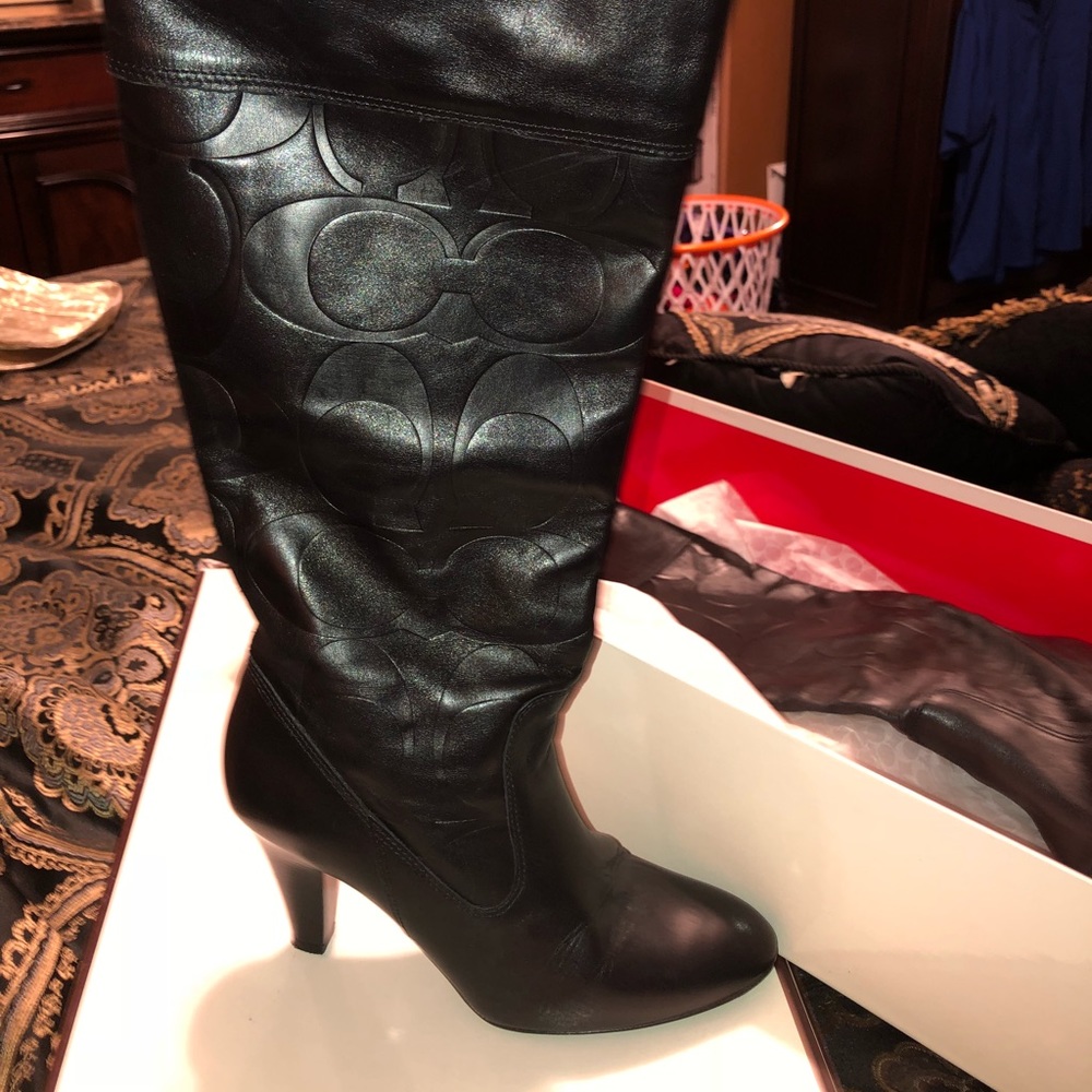 Beautiful Coach high heel boots